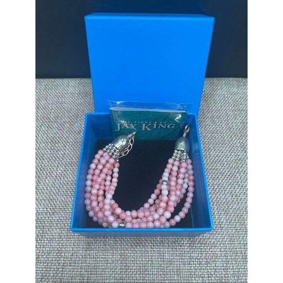 Jay King Pink Multi-Strand Beaded Bracelet with Original Box Mine Finds - Picture 1 of 6